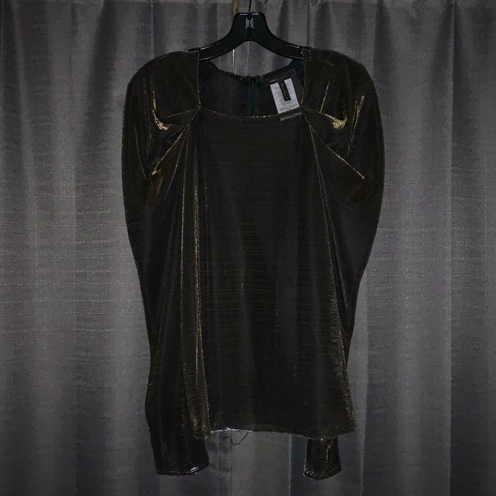 Sheer metallic top